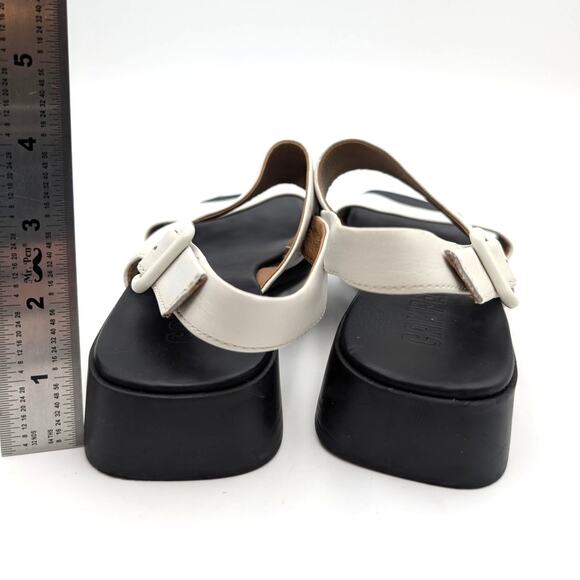 Camper Dana Double Strap Sandals Open Square Toe Women's White Size US9 EU39.5 - Picture 4 of 12